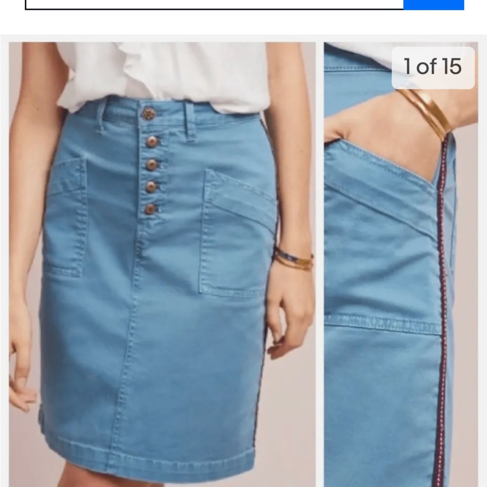 Beautiful blue Pilcro pencil skirt size 12 (31)